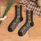 (5 Paare)Retro High Socks™ | Einzigartige bestickte Blumen-Socken