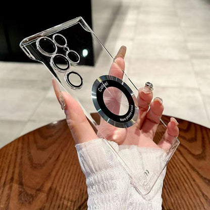 🔥Hot Sale Best Gift 🔥Ultradünne transparente Handyhülle mit magnetischem Ring für Samsung