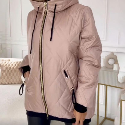 ❄️Winter Specials❄️ Modischer hüftlanger Parka-Mantel für Frauen mit hohem Halsausschnitt