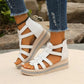 Strass-Sandalen mit Keilabsatz