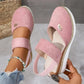 🥿Geschlossene Zehen Riemchensandalen mit niedrigem Keil💥💥Befristetes Angebot: 50% Rabatt auf Bestellungen