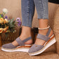 🥿Geschlossene Zehen Riemchensandalen mit niedrigem Keil💥💥Befristetes Angebot: 50% Rabatt auf Bestellungen