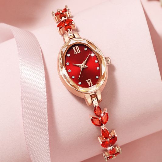 Elegante wasserdichte Quarzuhr für Frauen