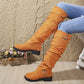 🔥Begrenzte Stückzahl verfügbar 50 % Rabatt🔥Damenstiefel mit Knickeleder und Schnallenriemen