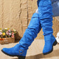 🔥Begrenzte Stückzahl verfügbar 50 % Rabatt🔥Damenstiefel mit Knickeleder und Schnallenriemen