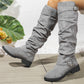 🔥Begrenzte Stückzahl verfügbar 50 % Rabatt🔥Damenstiefel mit Knickeleder und Schnallenriemen