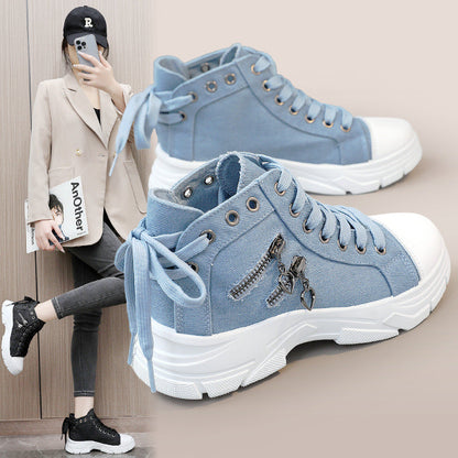 💖Begrenzte Stückzahl verfügbar 50 % Rabatt💖Lässige Canvas-Schuhe für Damen mit dicker Sohle
