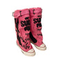 💗Begrenzte Stückzahl verfügbar 50 % Rabatt💗Flache Retro-Stiefel aus Canvas mit mittlerem Schaft für Damen