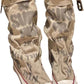 💗Begrenzte Stückzahl verfügbar 50 % Rabatt💗Flache Retro-Stiefel aus Canvas mit mittlerem Schaft für Damen