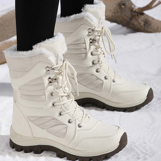 🔥Begrenzte Stückzahl verfügbar 50 % Rabatt🔥Warme, knöchelhohe Schneestiefel zum Schnüren für Damen