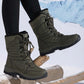 🔥Begrenzte Stückzahl verfügbar 50 % Rabatt🔥Warme, knöchelhohe Schneestiefel zum Schnüren für Damen